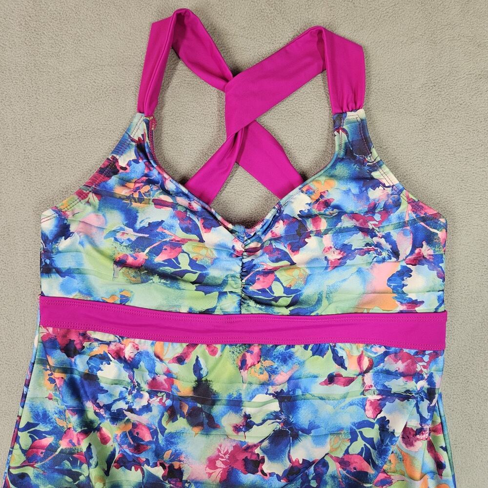 Title Nine Dress Womens M Cross Back Tank Floral Active Hiking Boating Summer - Picture 2 of 9